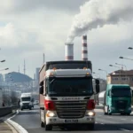 camion-electrico-en-ciudad-contaminada